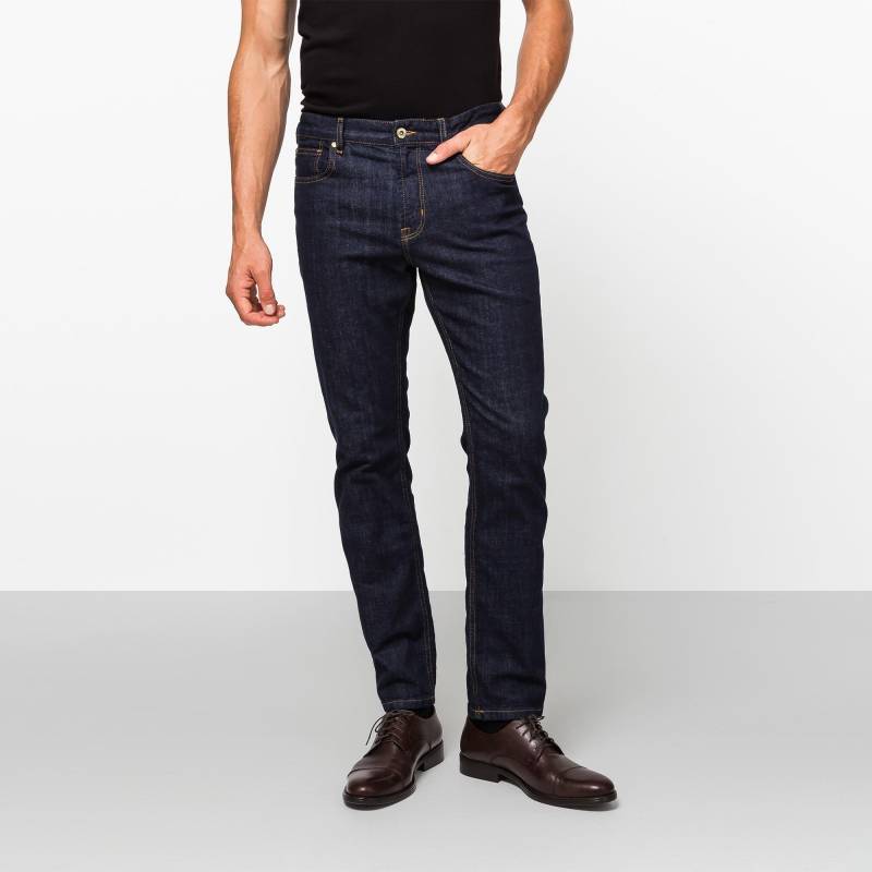 Jeans, Slim Fit Herren Blau Denim Dunkel L30/W36 von Manor Man