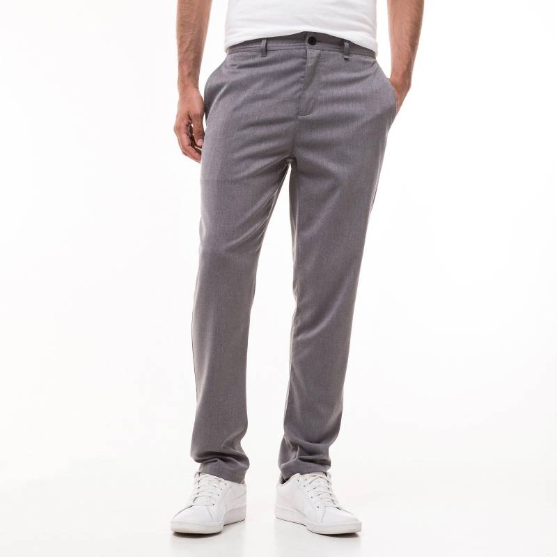 Manor Man - Lange Hose, Slim Fit, für Herren, Grau, Größe 52 von Manor Man