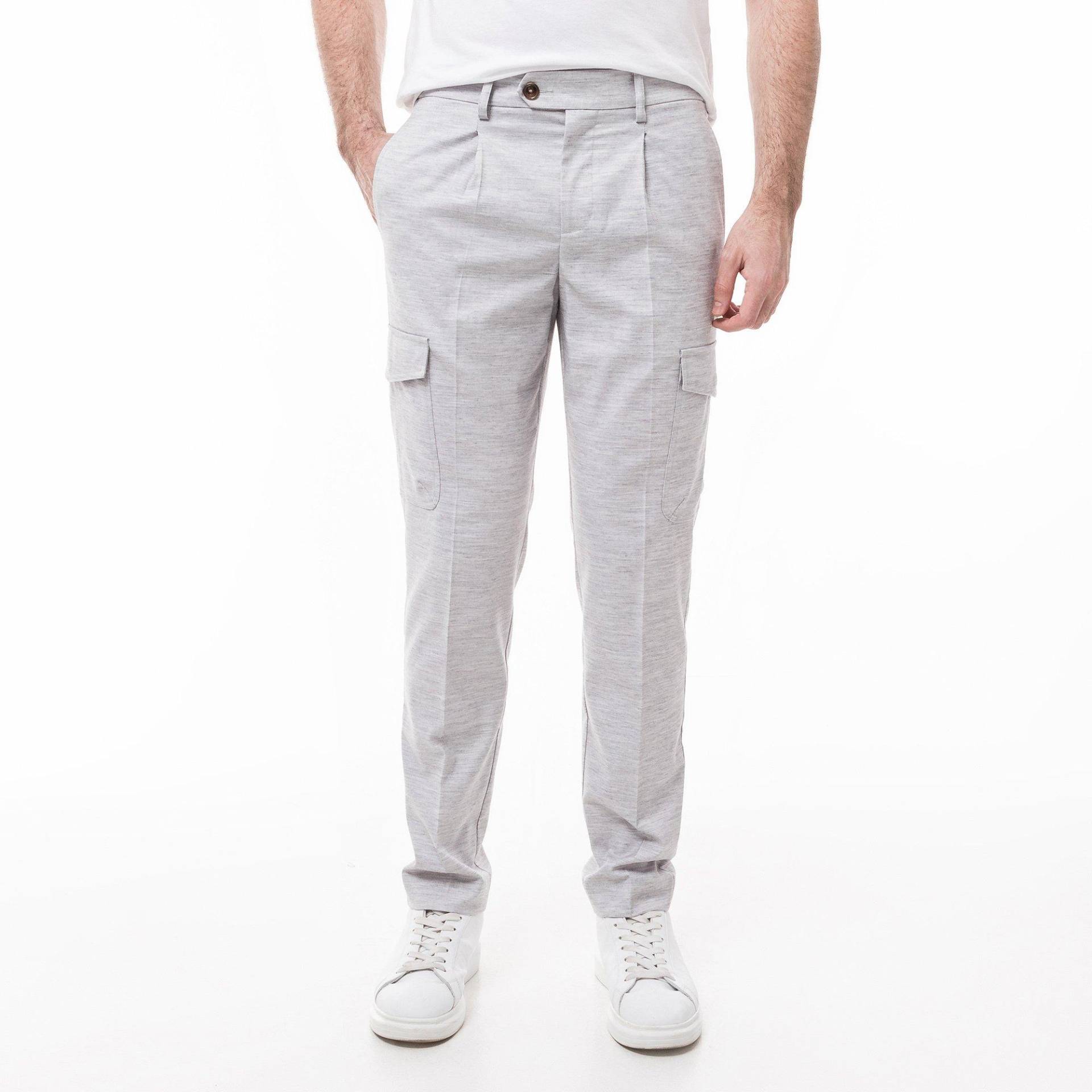 Manor Man - Lange Hose, Slim Fit, für Herren, Hellgrau, Größe 58 von Manor Man