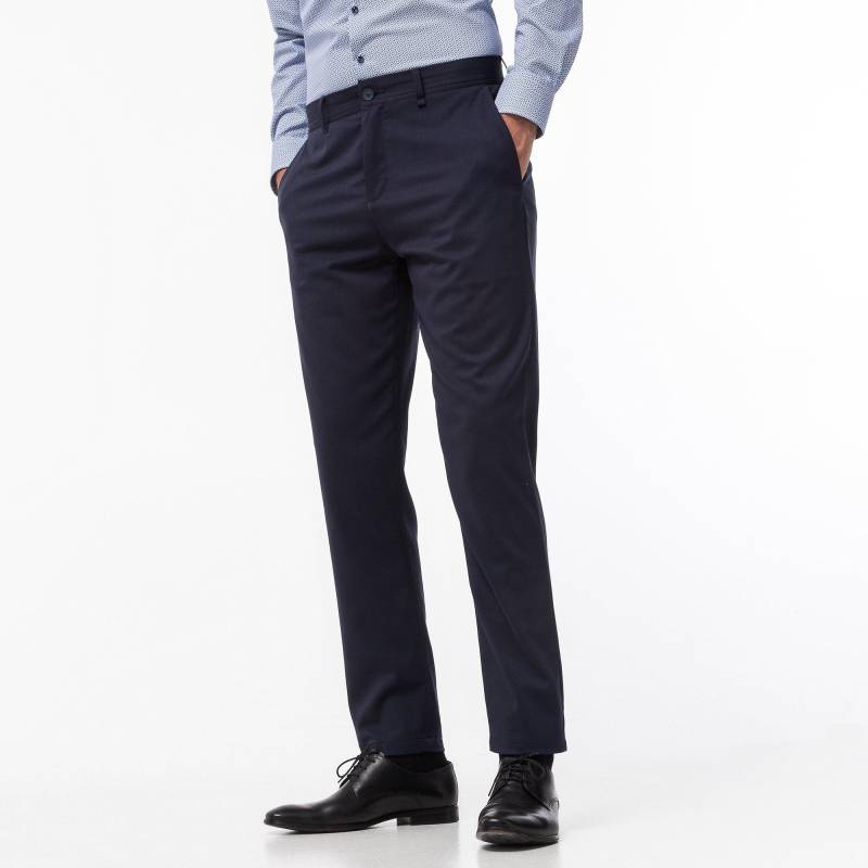 Lange Hose, Slim Fit Herren Marine 52 von Manor Man