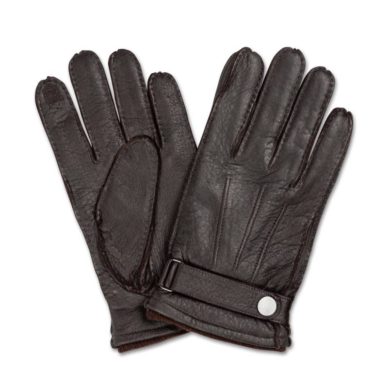 Lederhandschuhe Herren Braun S/M von Manor Man