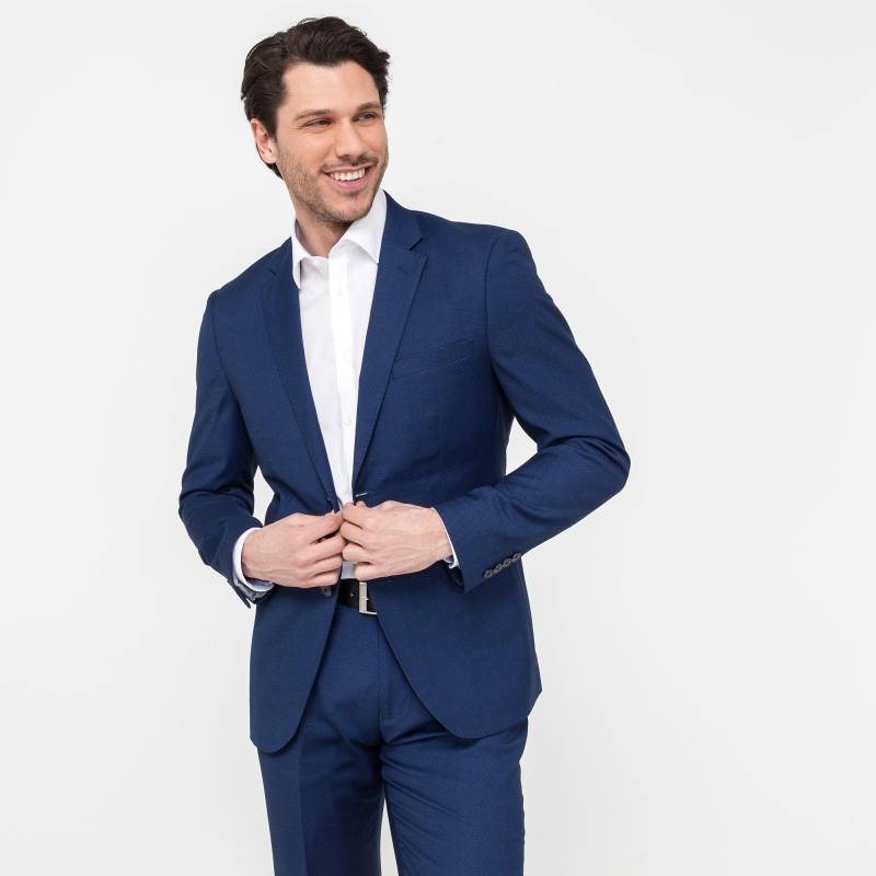 Blazer, Modern Fit Herren Blau 46 von Manor Man