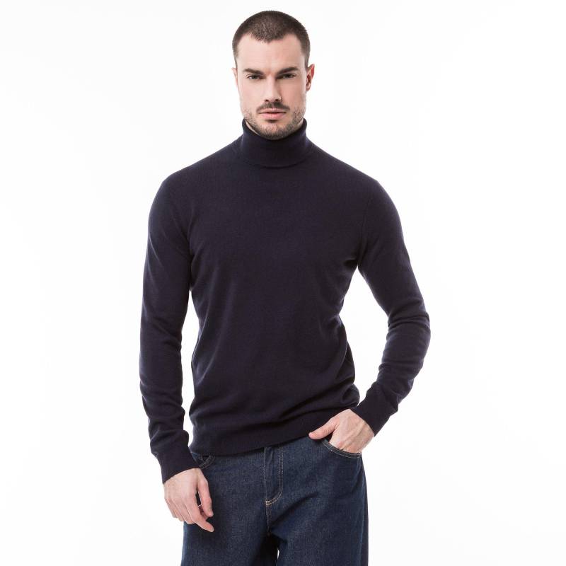 Cashmere-pullover, Rollkragen Herren Marine XL von Manor Man