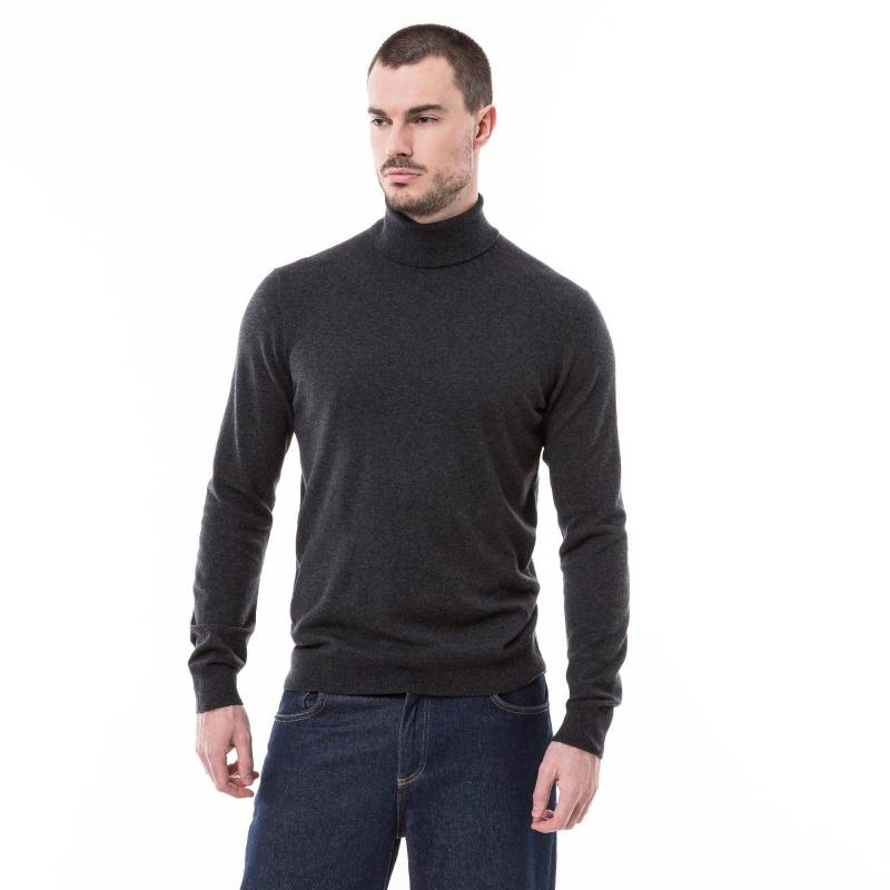 Cashmere-pullover, Rollkragen Herren Anthrazit L von Manor Man