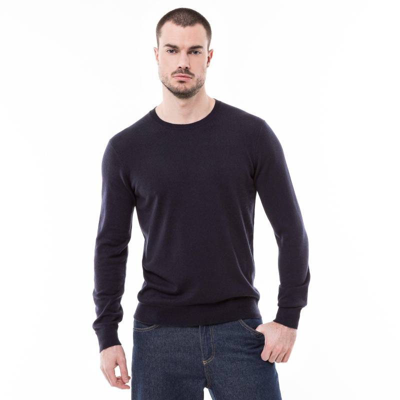 Cashmere-pullover, Rundhals Herren Marine XL von Manor Man