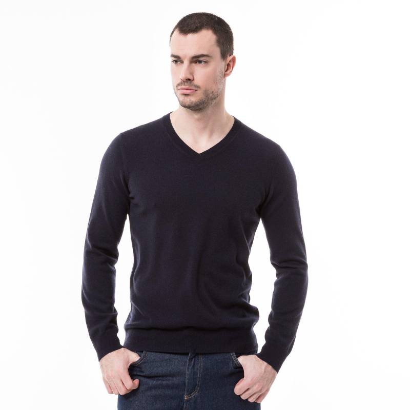 Cashmere-pullover, V-neck Herren Marine L von Manor Man