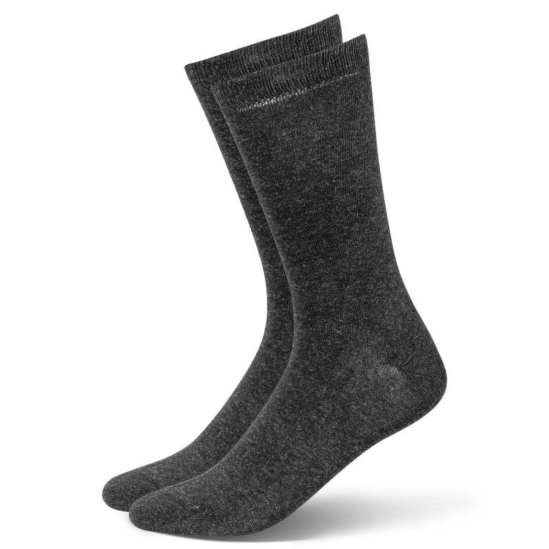 Duopack, Wadenlange Socken Herren Anthrazit 43-46 von Manor Man