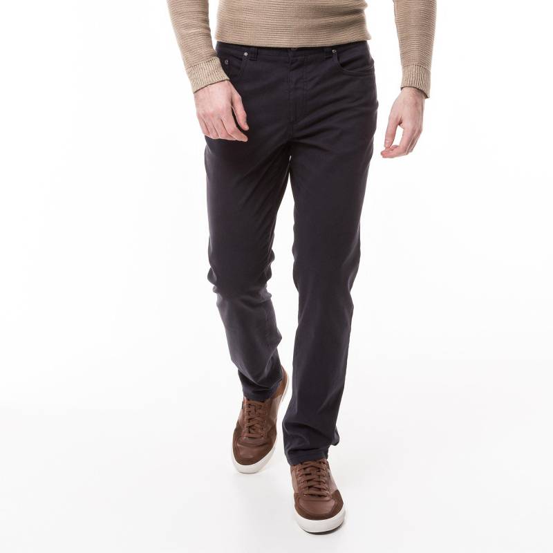 Five-pocket, Comfort Stretch Herren Marine L34/W31 von Manor Man