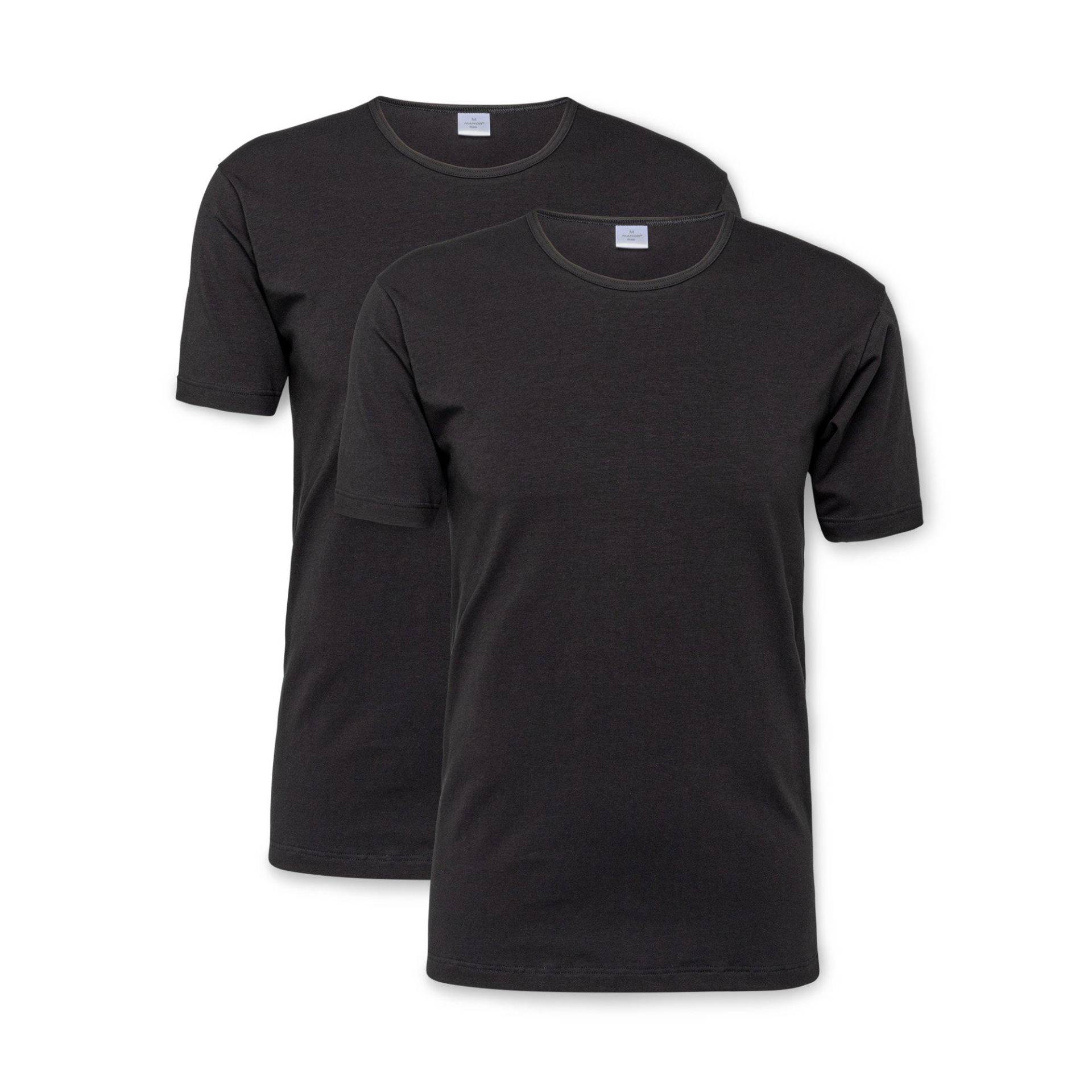 Manor Man - Duopack, T-Shirts, kurzarm, für Herren, Black, Größe S von Manor Man