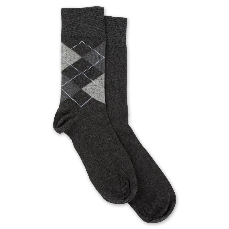 Duopack, Wadenlange Socken Herren Anthrazit 39-42 von Manor Man