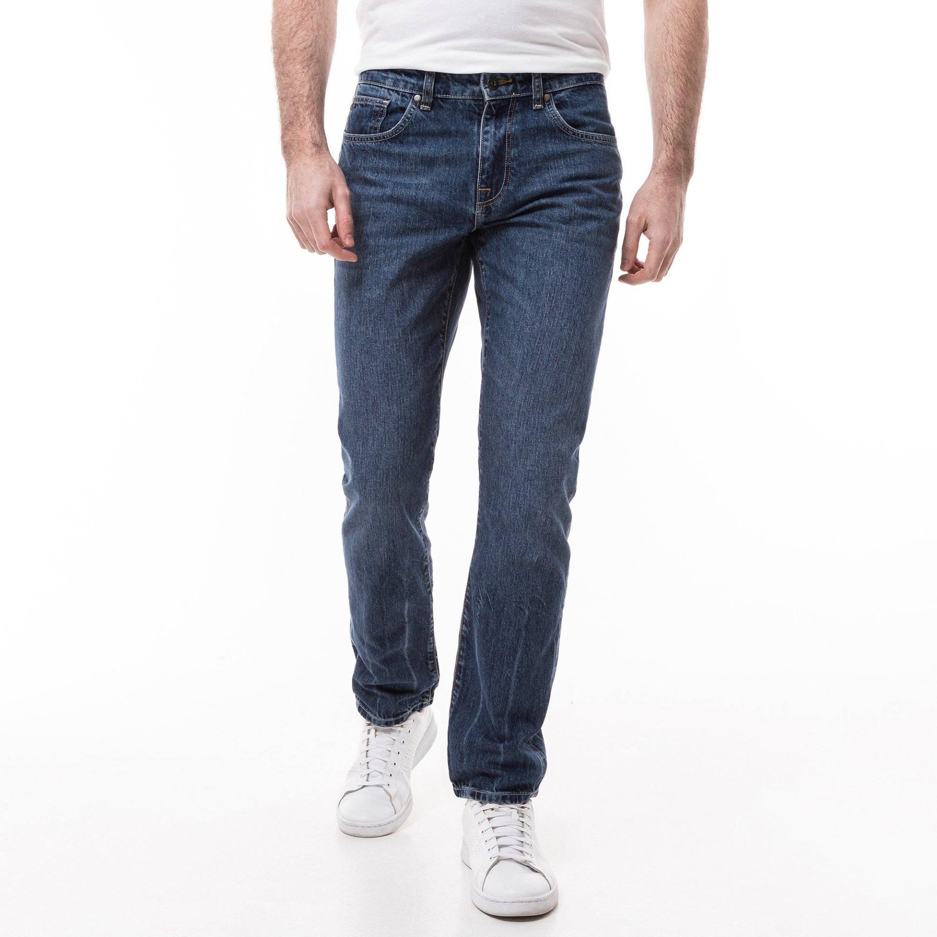 Jeans, Regular Fit Herren Blau Denim L32/W30 von Manor Man