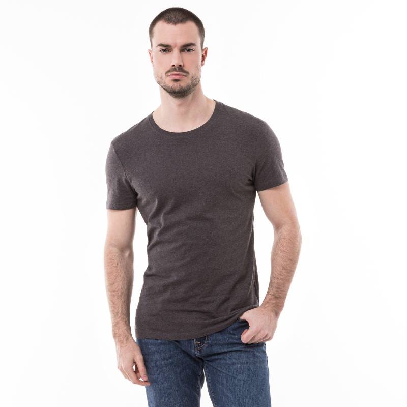 T-shirt, Classic Fit, Kurzarm Herren Anthrazit XL von Manor Man