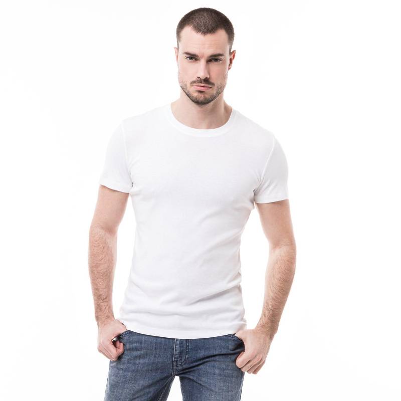 T-shirt, Classic Fit, Kurzarm Herren Weiss XL von Manor Man