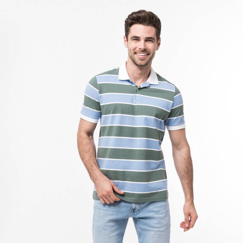 Poloshirt Classic Fit, Kurzarm Herren Grün 3XL von Manor Man