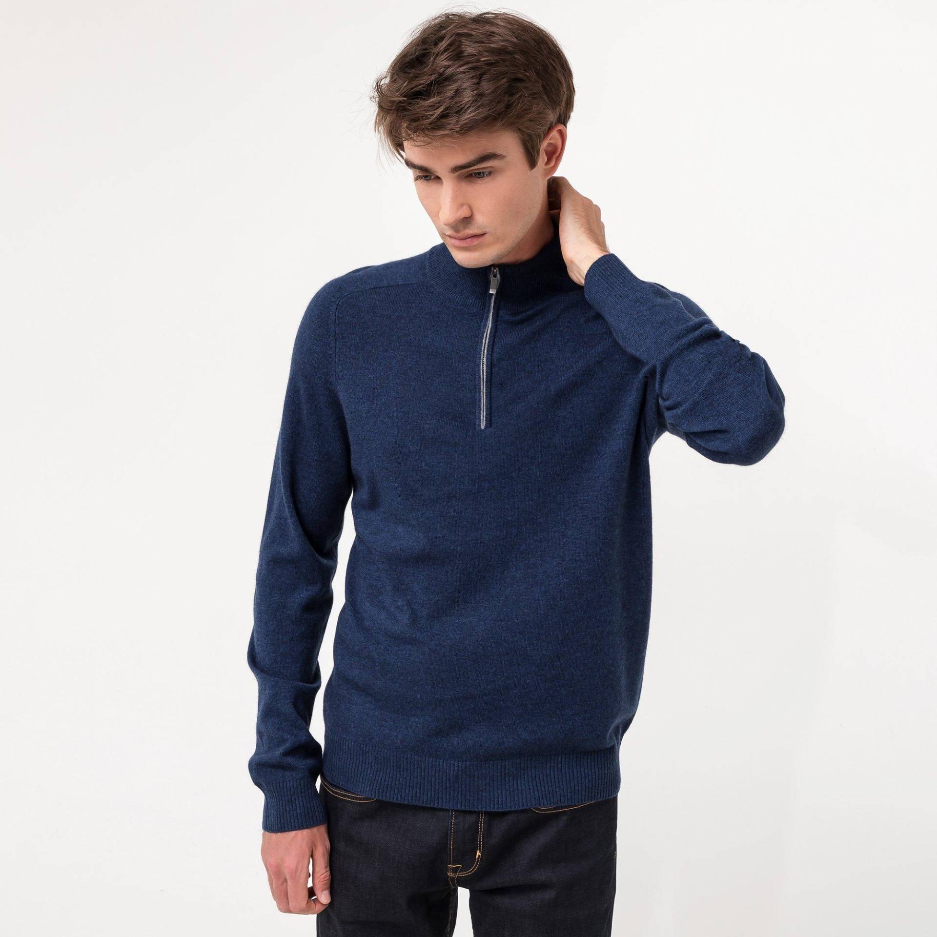 Manor Man - Pull, Stehkragen Cashmere blend, für Herren, Marine, Größe M von Manor Man