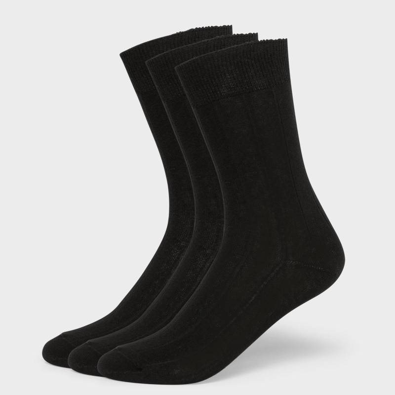 Wadenlange Socken Herren Black 39-42 von Manor Man