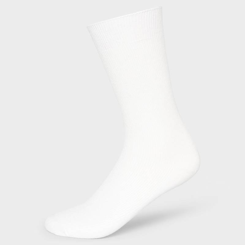 Wadenlange Socken Herren Weiss 39-42 von Manor Man