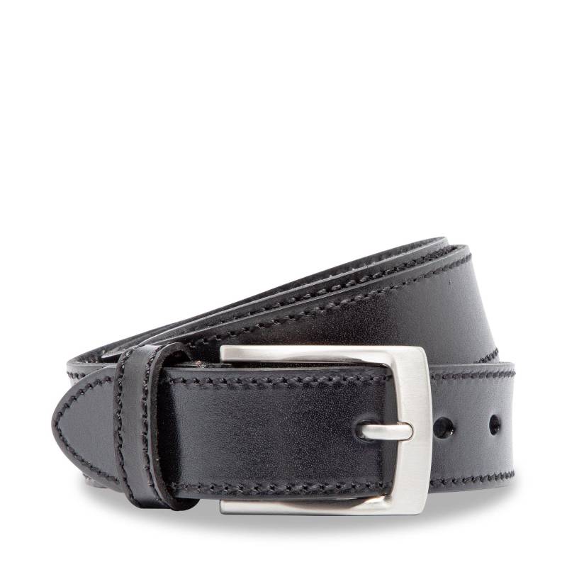 Manor Man - Ledergürtel, für Herren, Black, Größe 110 von Manor Man