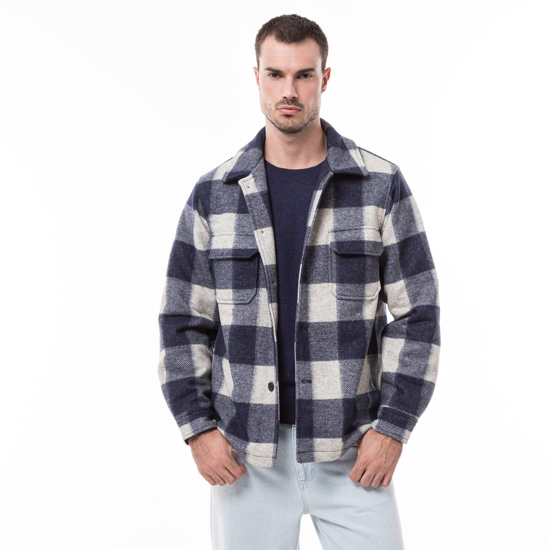 Overshirt Herren Blau XXL von Manor Man