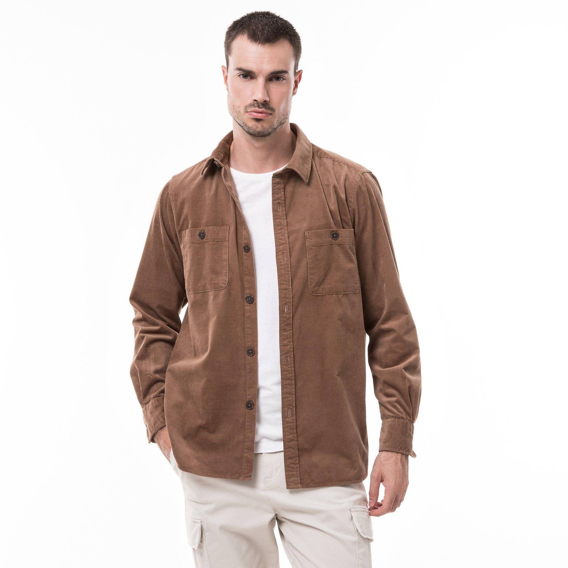 Overshirt Herren Camel M von Manor Man