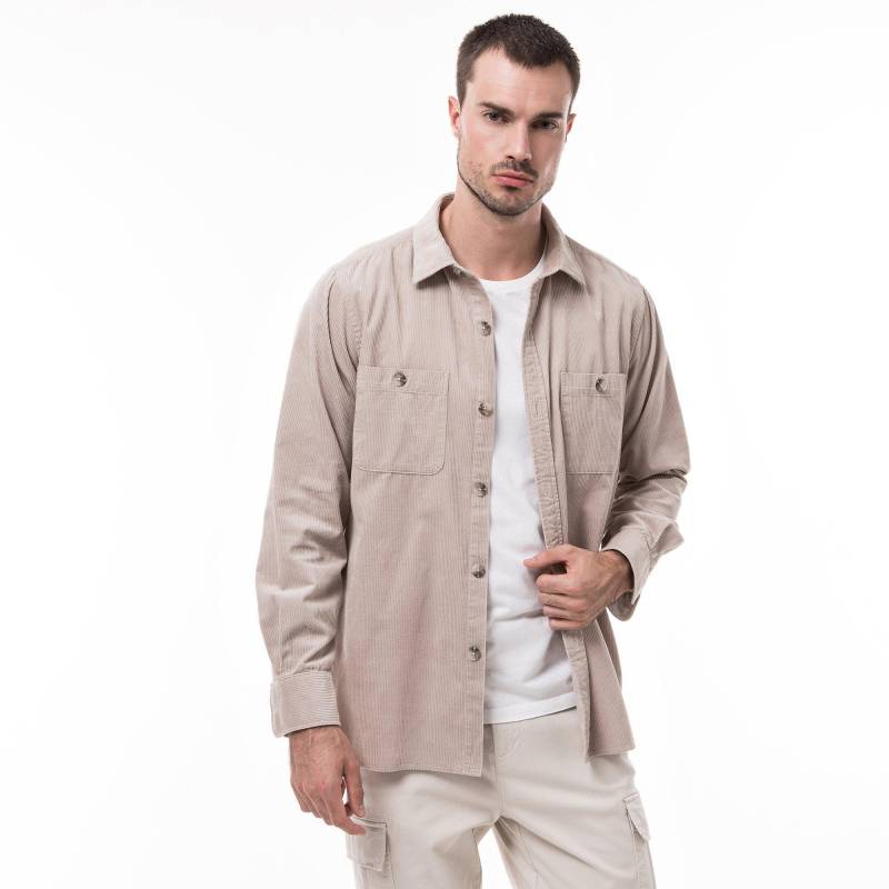 Manor Man - Overshirt, für Herren, Ecru, Größe S von Manor Man