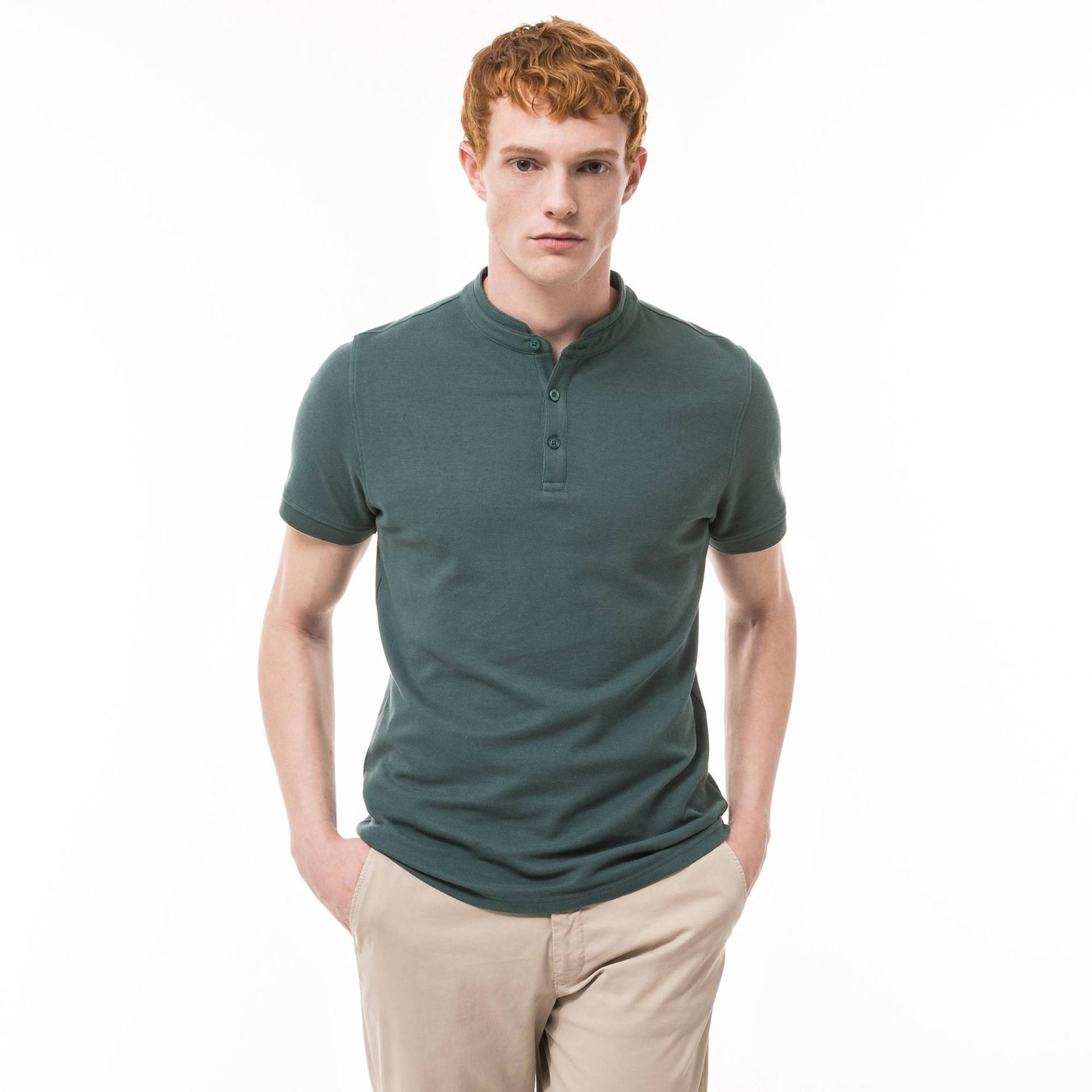 Poloshirt, Kurzarm Herren Dunkelgrün XL von Manor Man