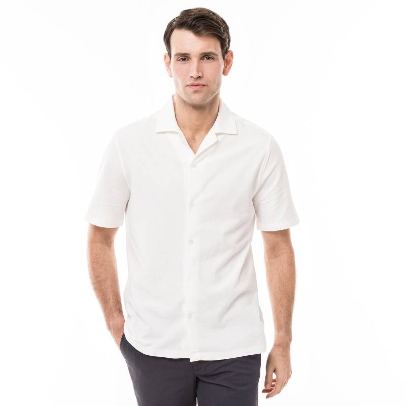 Poloshirt, Kurzarm Herren Ecru L von Manor Man