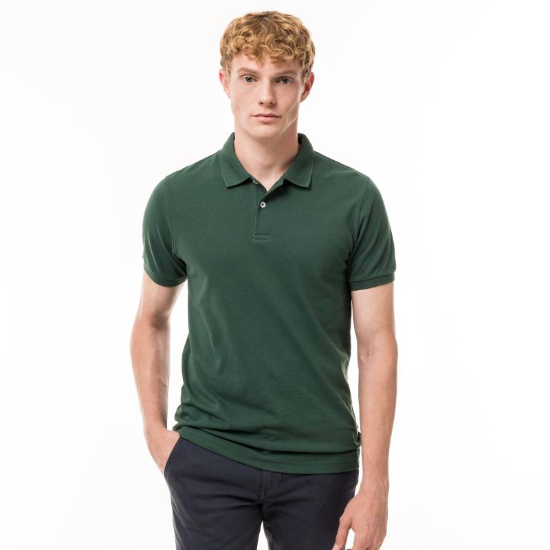 Poloshirt, Kurzarm Herren Grün L von Manor Man