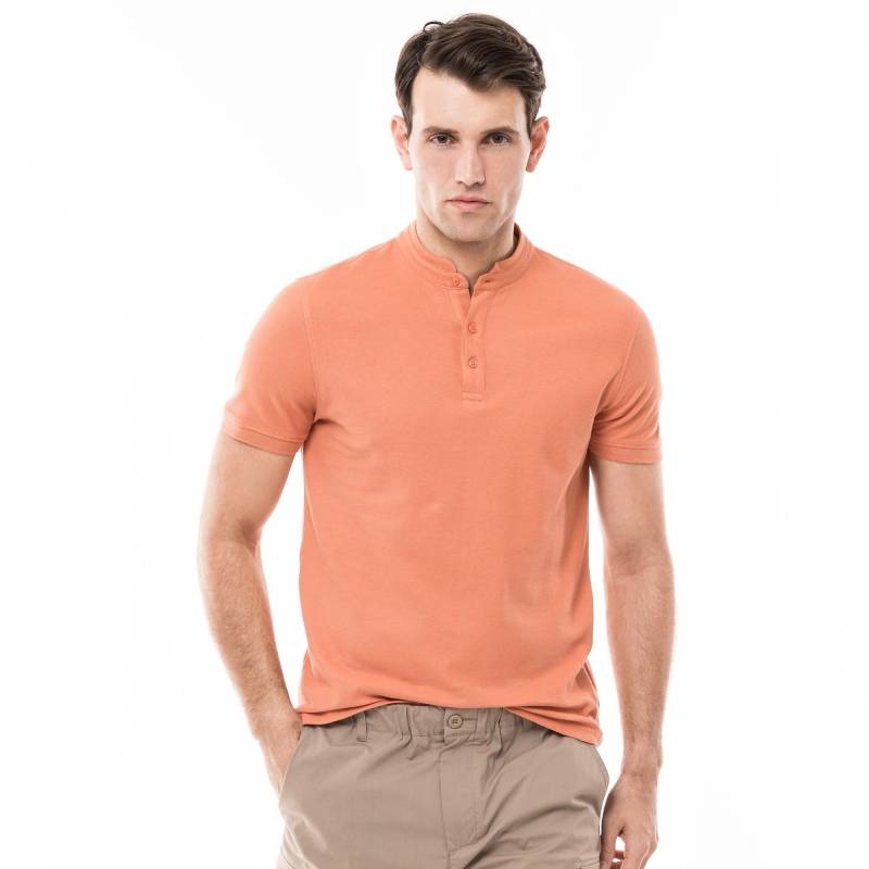 Poloshirt, Kurzarm Herren Melone M von Manor Man