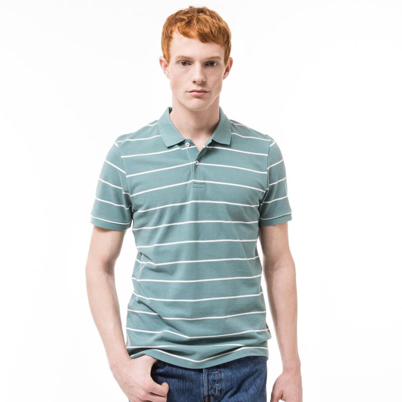 Poloshirt, Kurzarm Herren Mint S von Manor Man