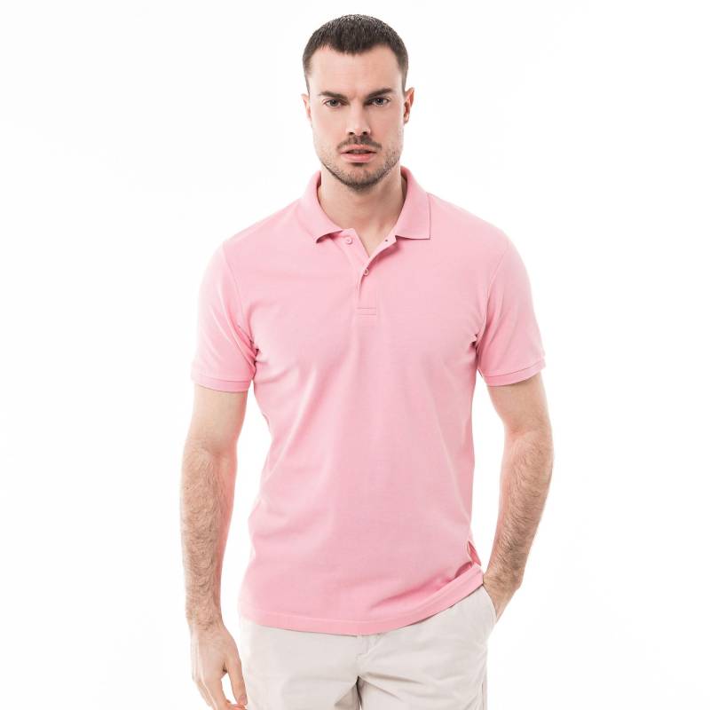 Poloshirt, Kurzarm Herren Rosa XL von Manor Man