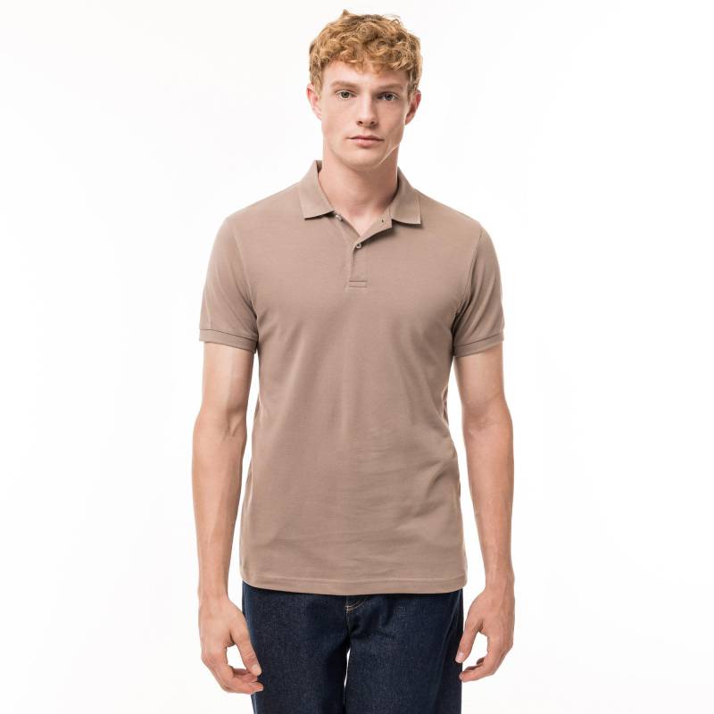 Poloshirt, Kurzarm Herren Taupe S von Manor Man