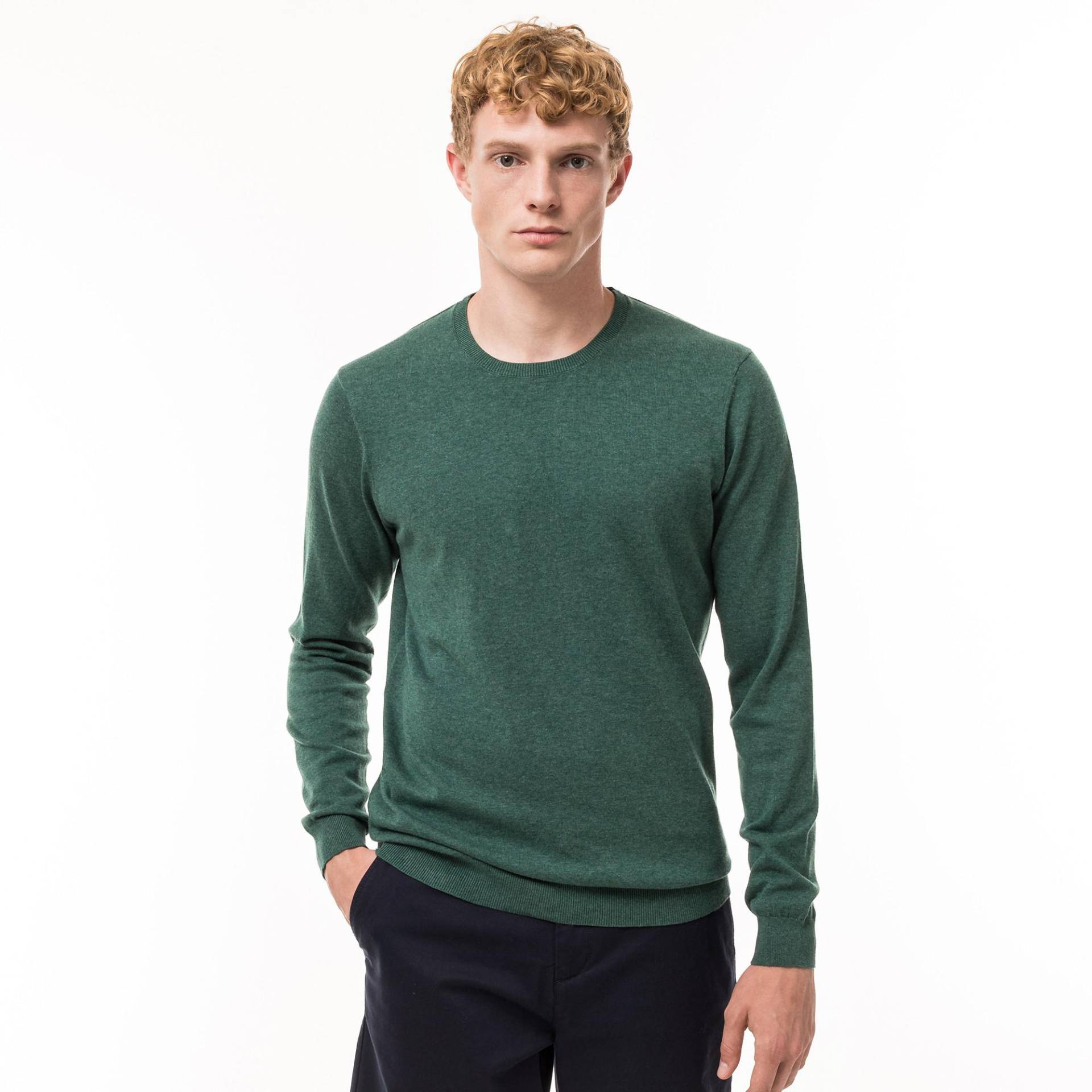 Pullover, Rundhals Herren Grün S von Manor Man