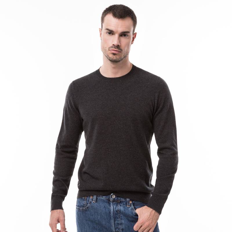 Pullover, Rundhals Herren Anthrazit M von Manor Man