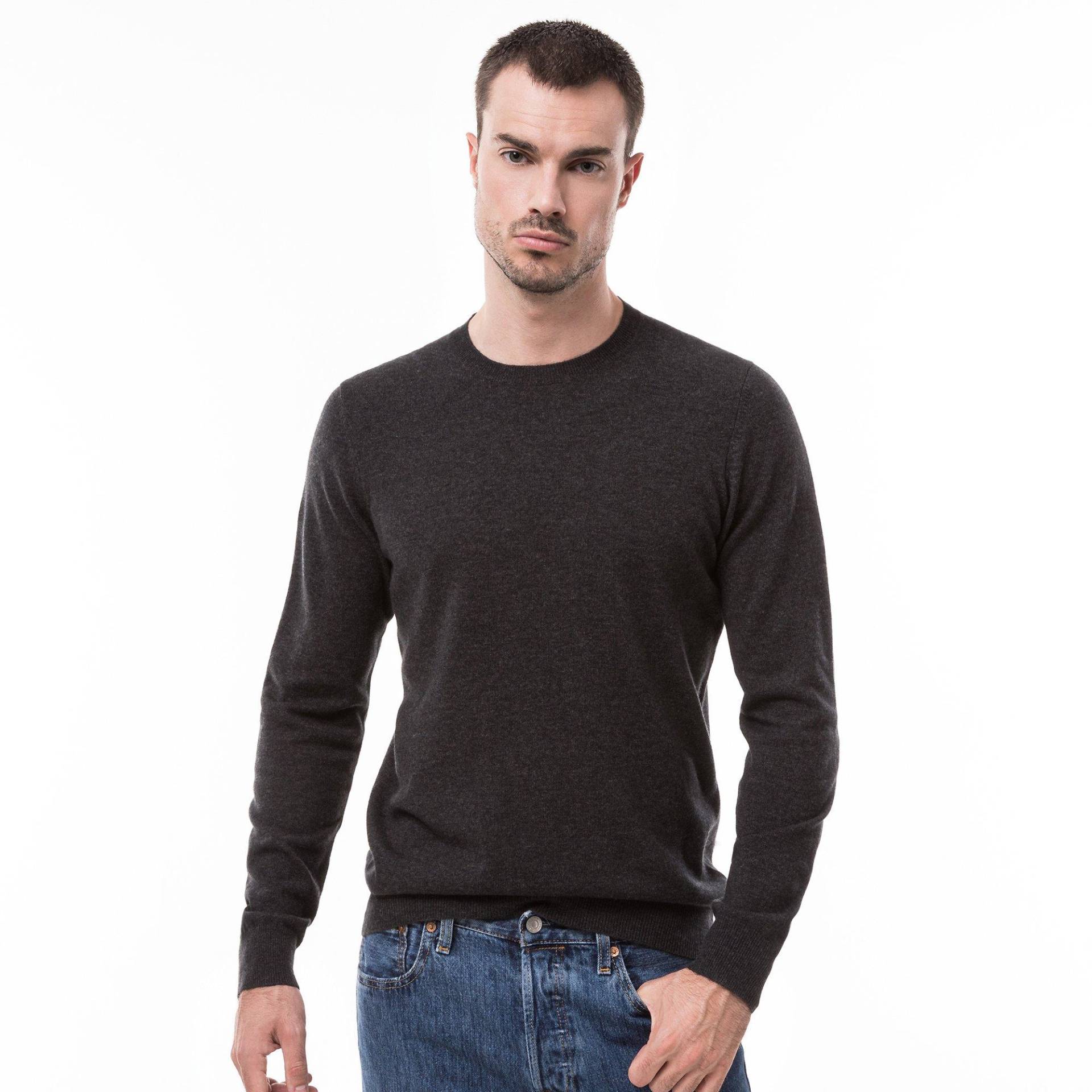 Pullover, Rundhals Herren Anthrazit XXL von Manor Man