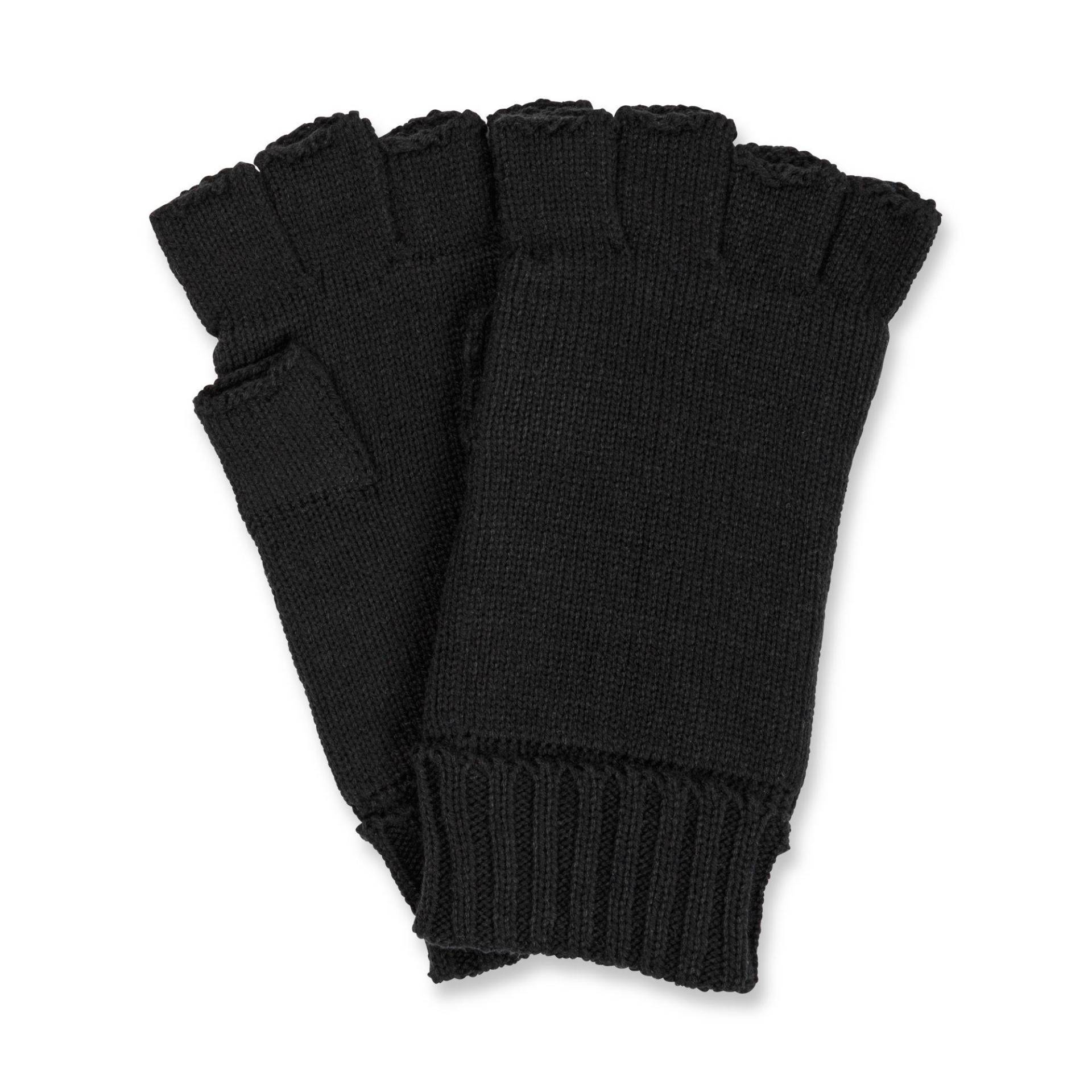 Strickhandschuhe Herren Black L/XL von Manor Man