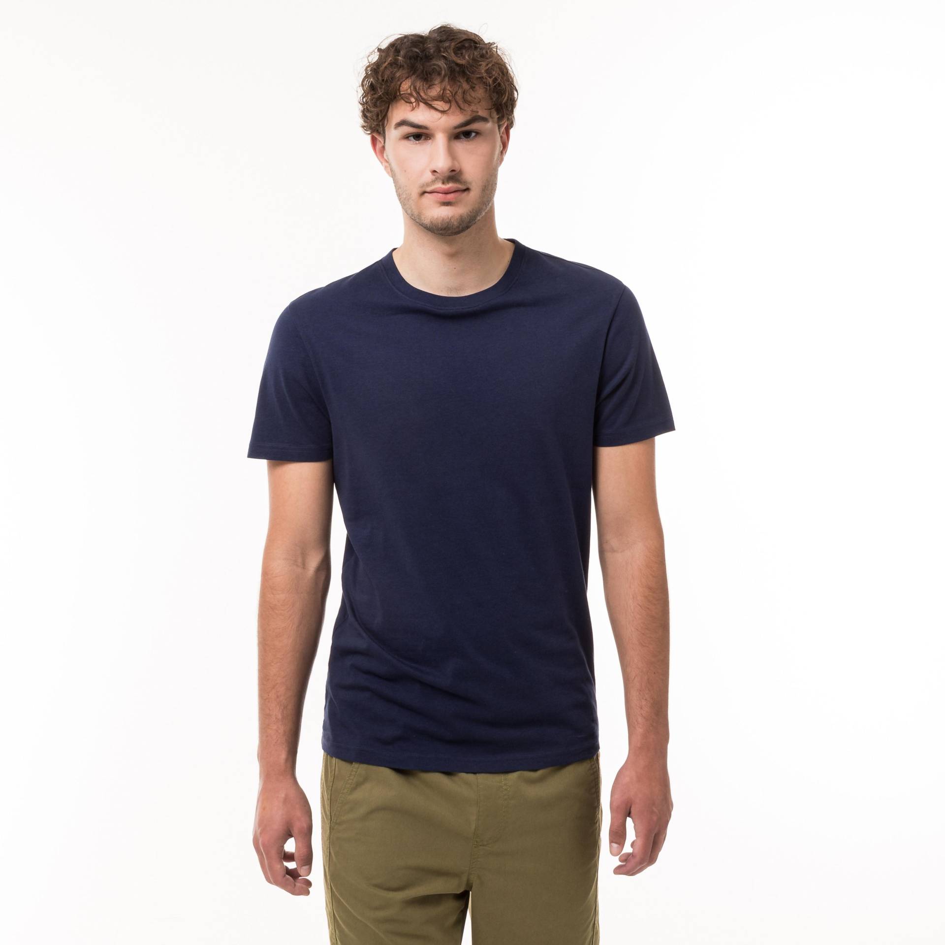 T-shirt, Rundhals, Kurzarm Herren Blau XXL von Manor Man