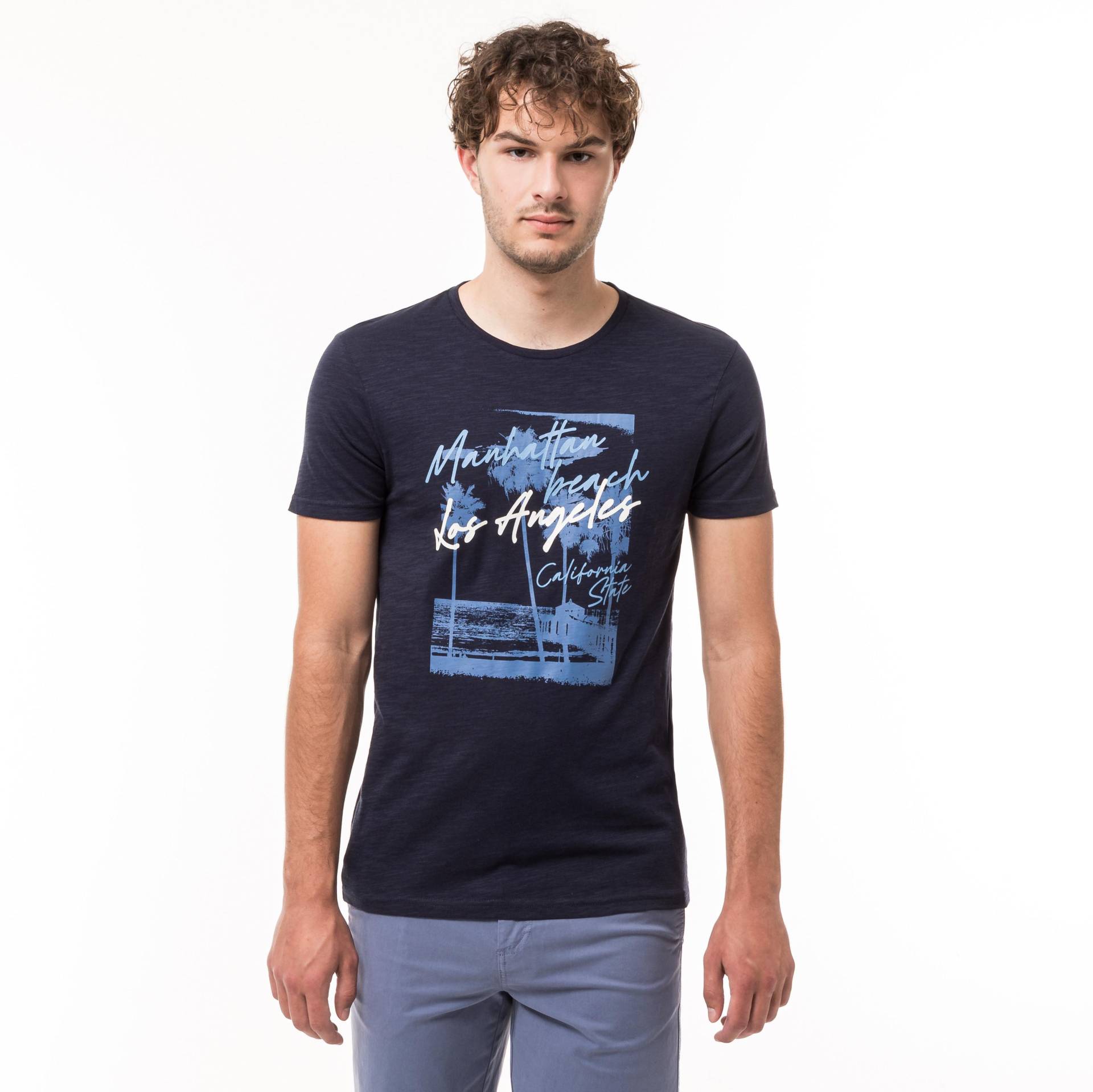 T-shirt Herren Marine L von Manor Man