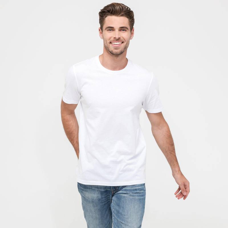 T-shirt Herren Weiss S von Manor Man