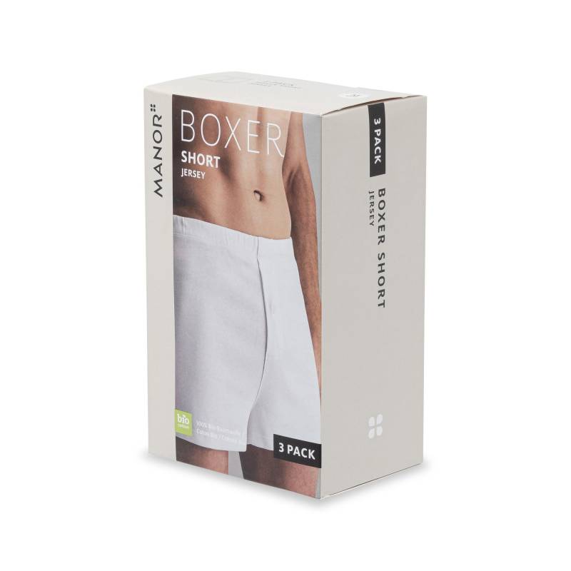 Manor Man - Triopack, Boxershorts, für Herren, Weiss, Größe S von Manor Man