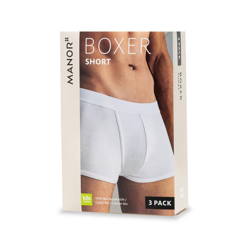 Triopack, Boxershorts Herren Weiss S von Manor Man