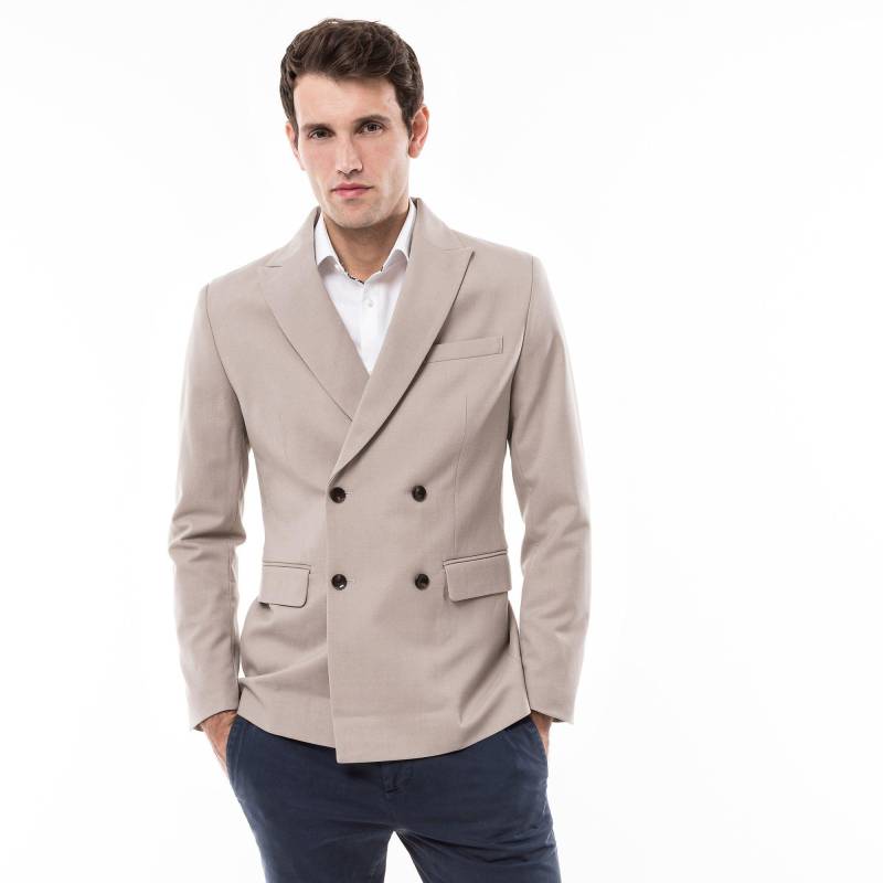 Veston Modern Fit Herren Beige 48 von Manor Man