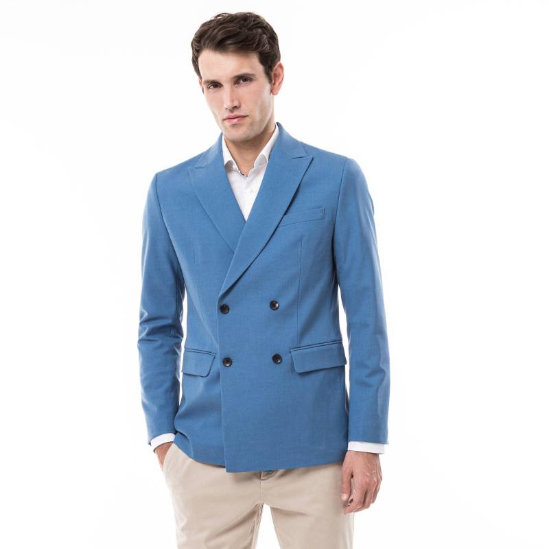 Veston Modern Fit Herren Blau 56 von Manor Man