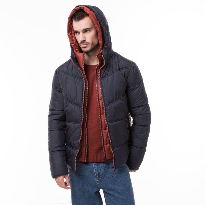 Jacke, Wattiert Mit Kapuze Herren Marine XL von Manor Man