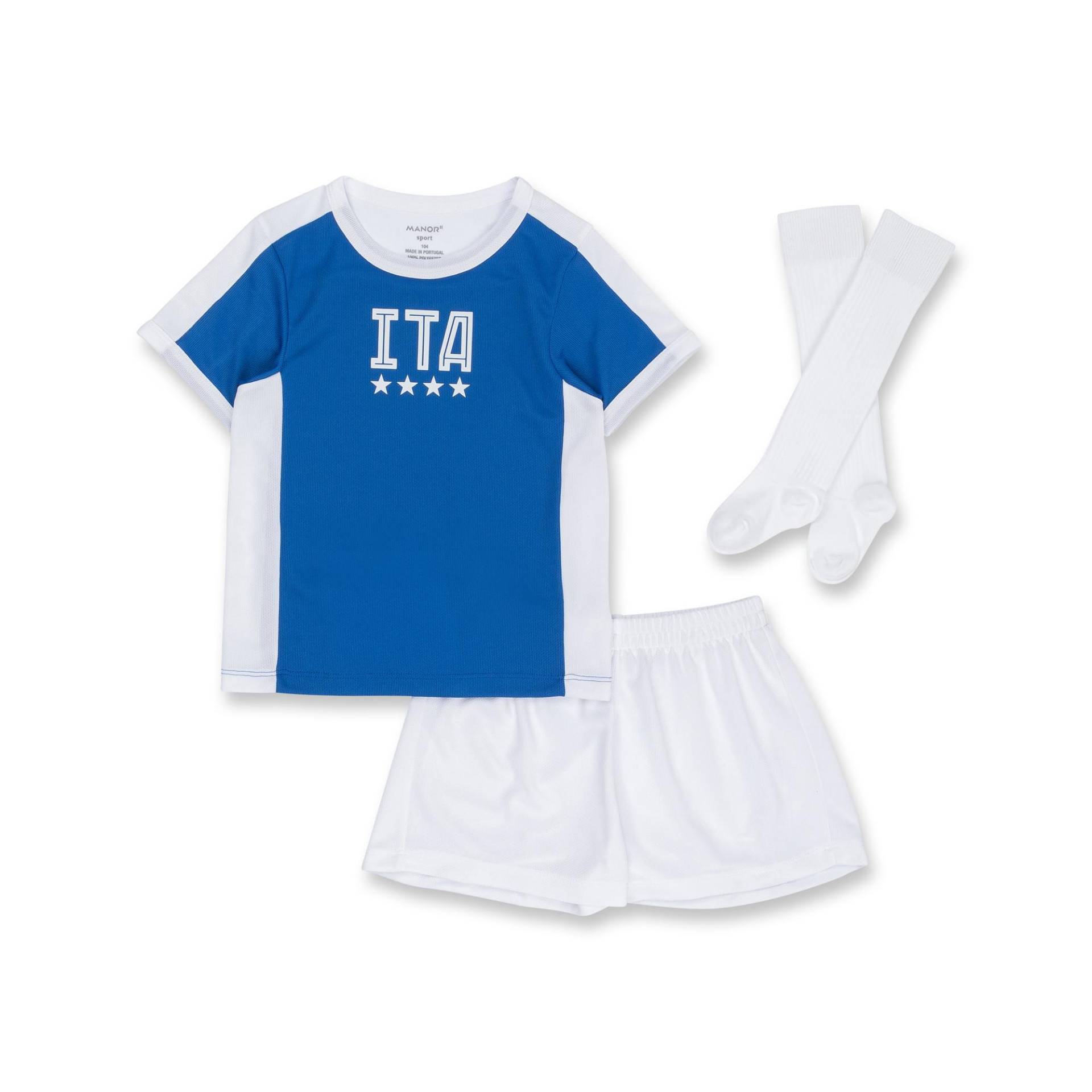 Fan Kids Set Unisex Blau  104 von Manor Sport