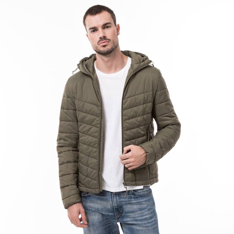 Jacke Mit Reissverschluss Herren Olivegrün L von Manor Sport