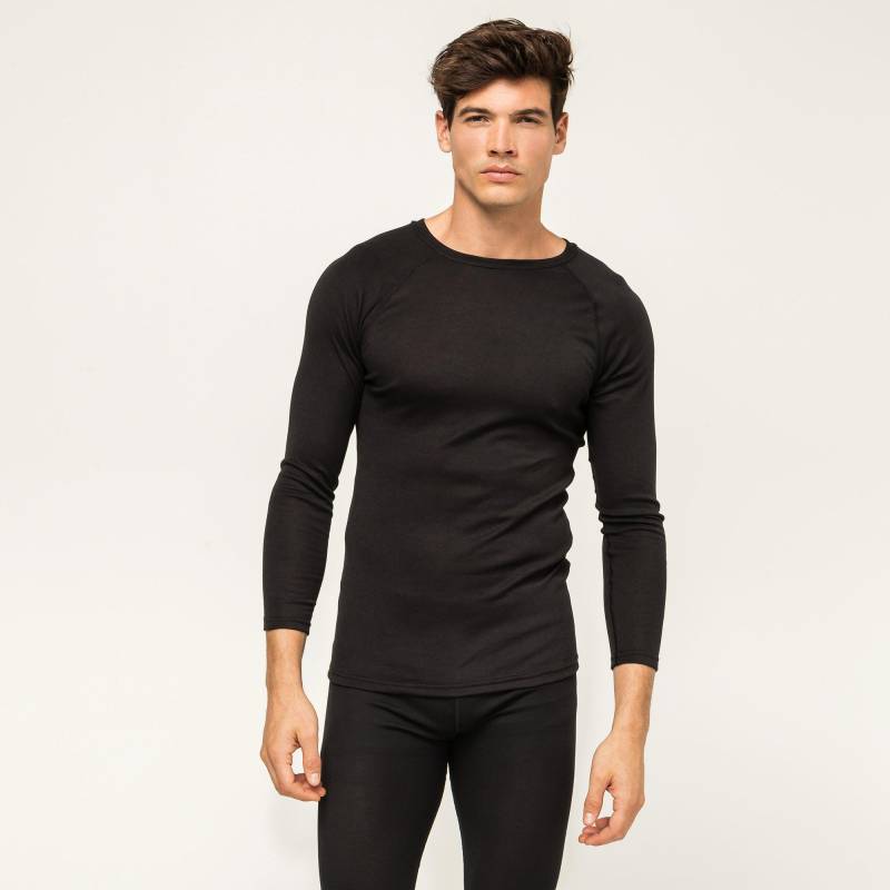 Thermoshirt, Langarm Herren Black S von Manor Sport