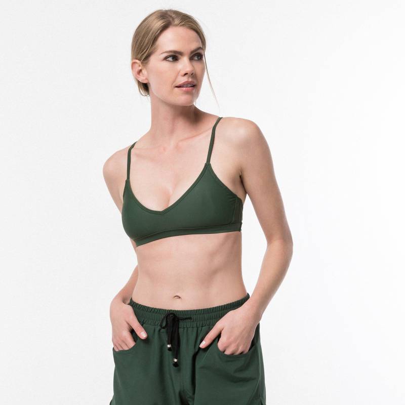 Bikini-top Damen Olivegrün S von Manor Sport