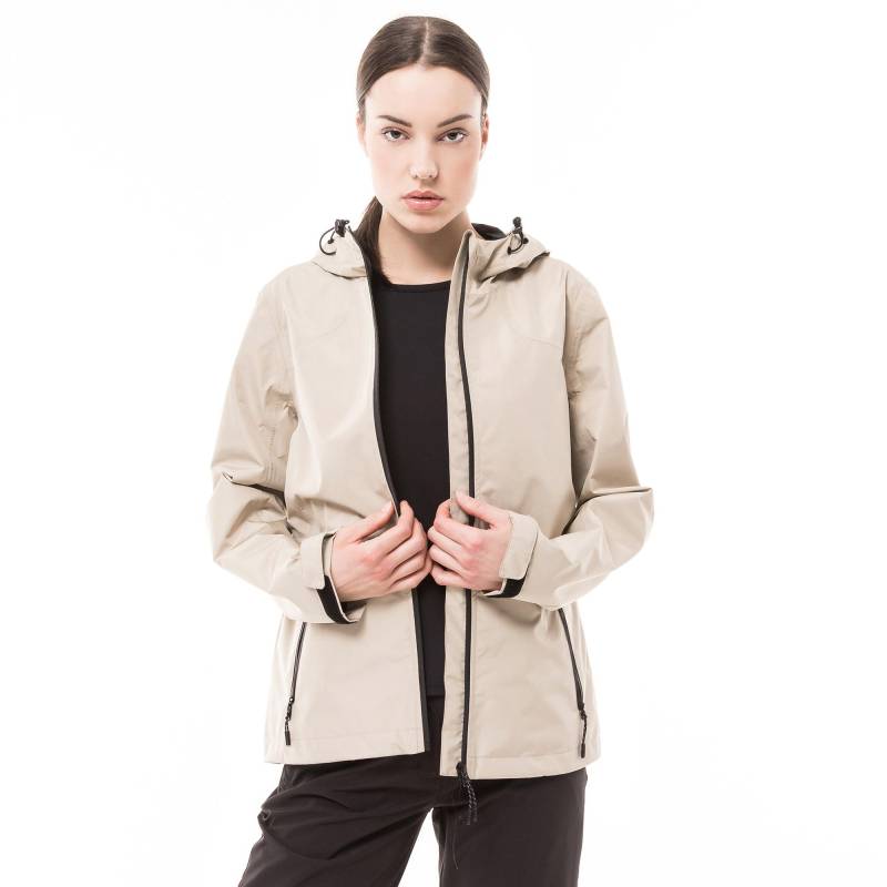 Regenjacke Mit Kapuze Damen Beige S von Manor Sport