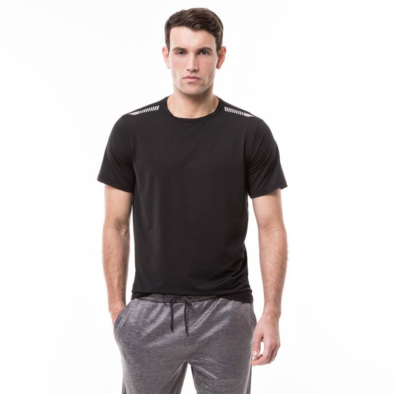 T-shirt, Rundhals, Kurzarm Herren Black S von Manor Sport